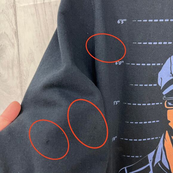 ALLRIOT Police Lineup Sweater Blue Ethical WRAP Unisex Large Streetwear - Picture 5 of 8